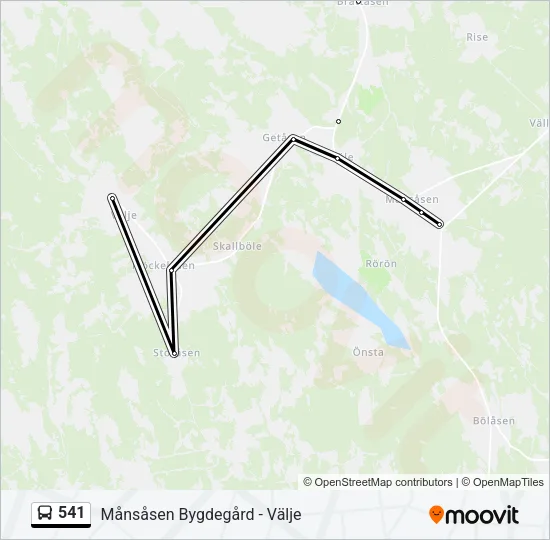 541 Bus Line Map