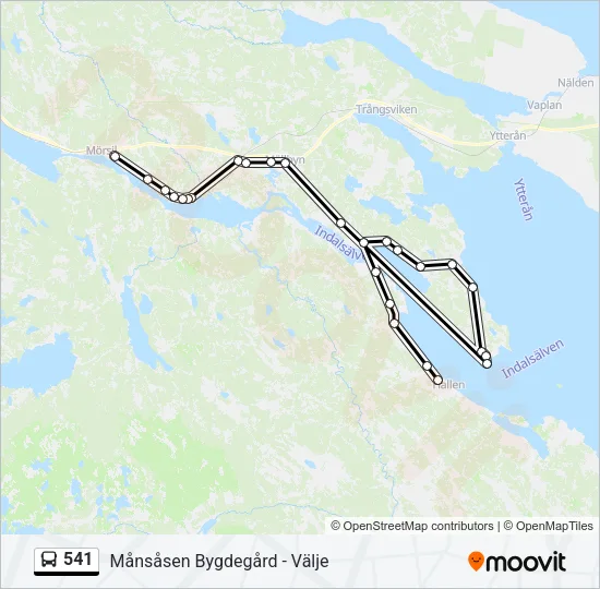541 Bus Line Map