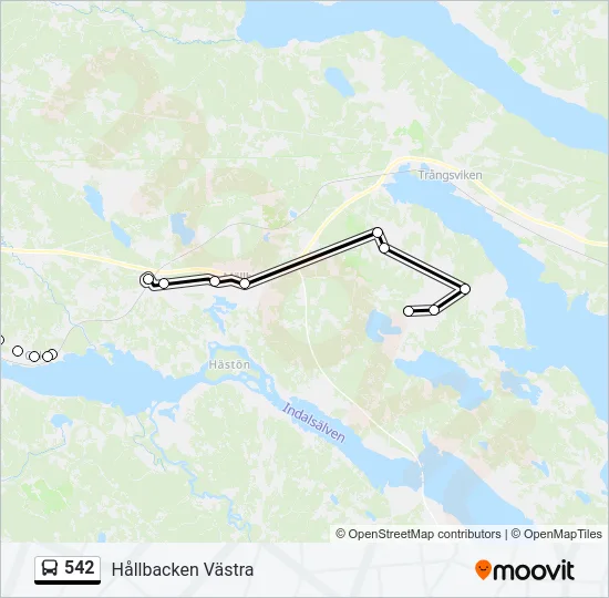 542 Bus Line Map