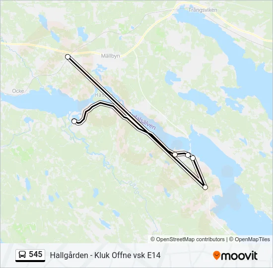 545 Bus Line Map