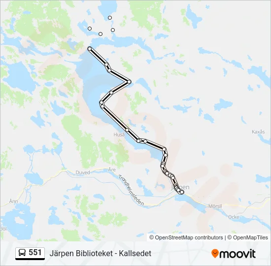 551 Bus Line Map