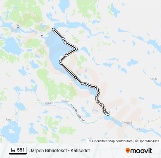 551 Bus Line Map