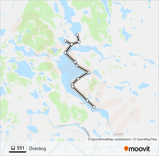 551 Bus Line Map