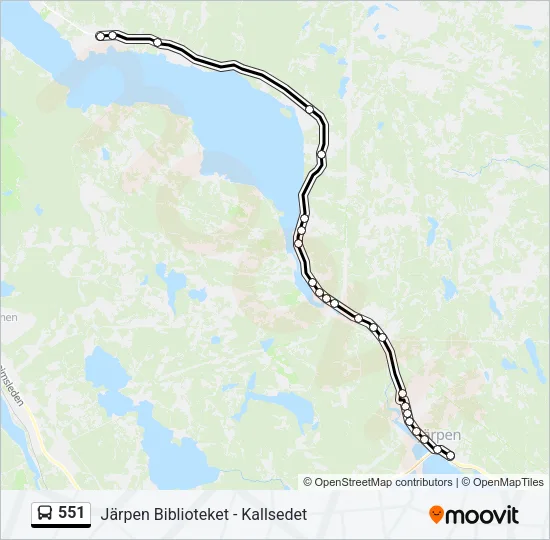 551 Bus Line Map