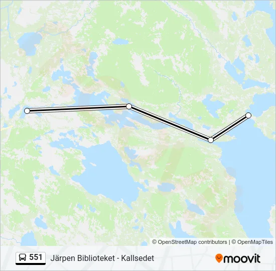 551 Bus Line Map