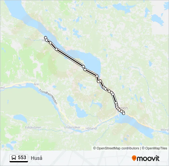 553 Bus Line Map
