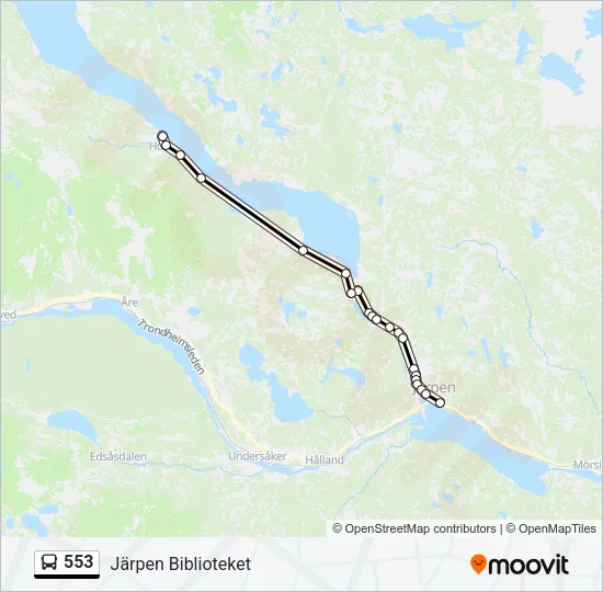 553 Bus Line Map