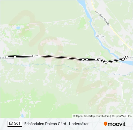 561 Bus Line Map