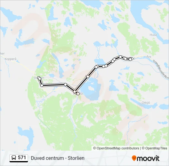 571 Bus Line Map