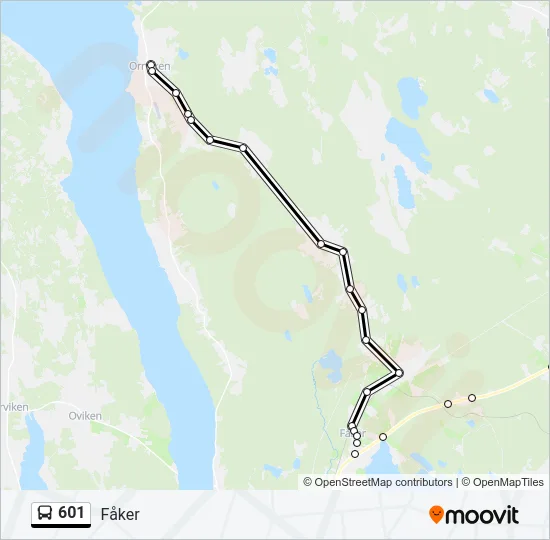 601 Bus Line Map