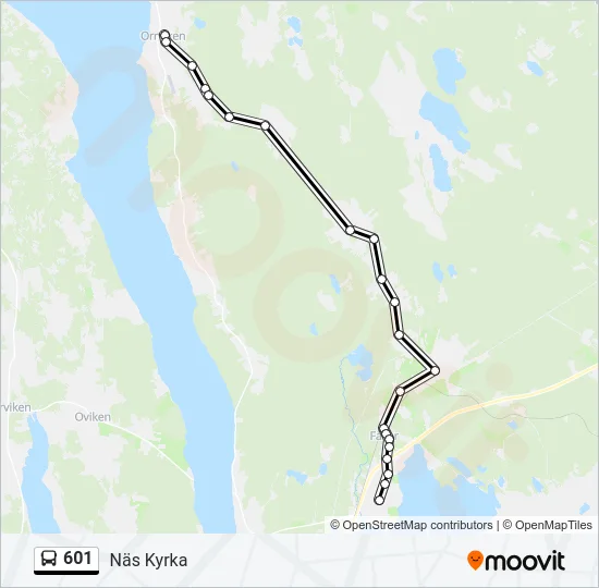 601 Bus Line Map