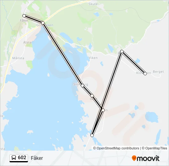 602 Bus Line Map