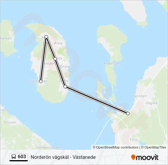 603 Bus Line Map
