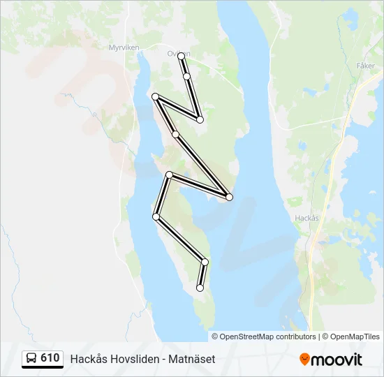 610 Bus Line Map