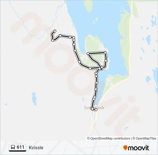 611 Bus Line Map