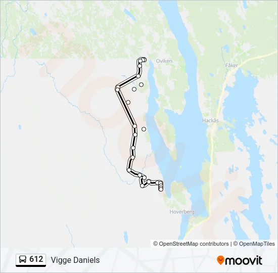 612 Bus Line Map