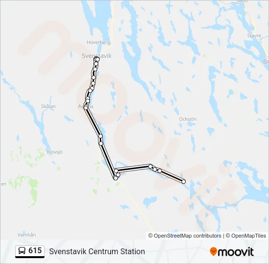 615 Bus Line Map