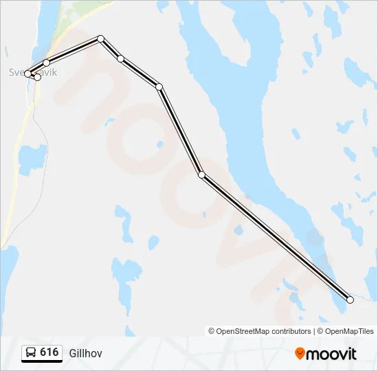 616 Bus Line Map
