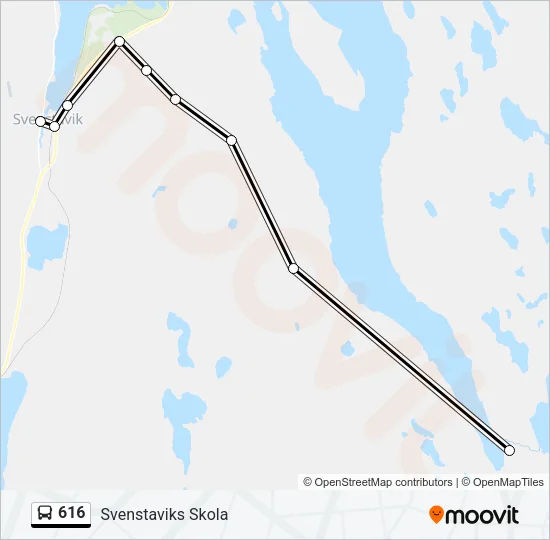 616 Bus Line Map