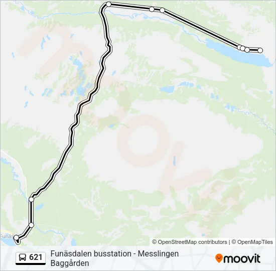 621 Bus Line Map