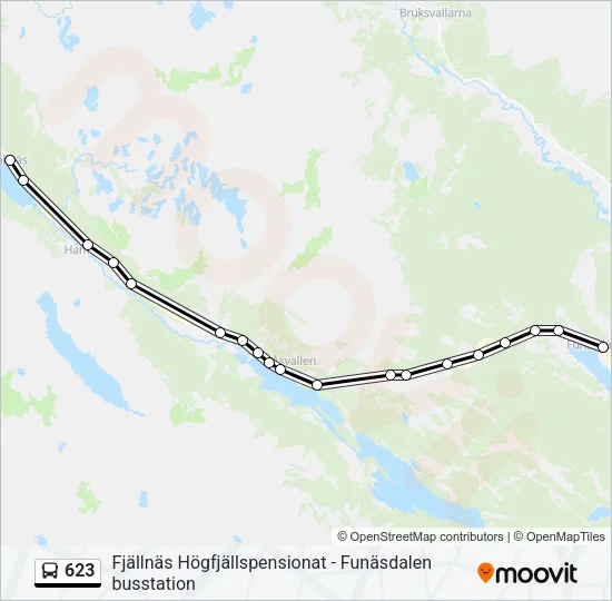 623 Bus Line Map