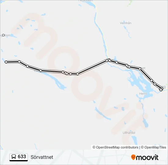633 Bus Line Map