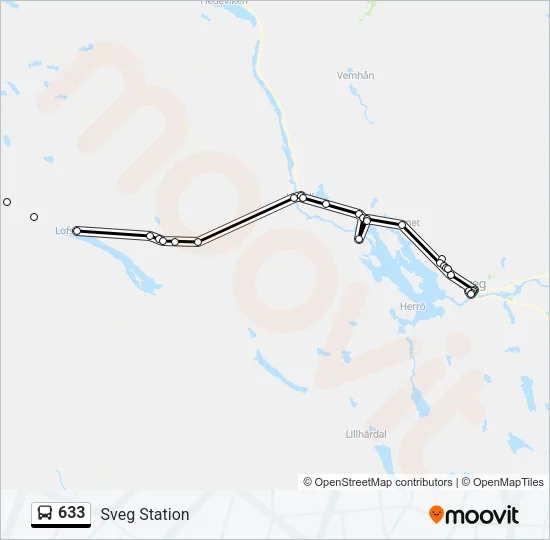 633 Bus Line Map