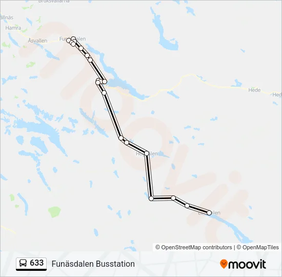 633 Bus Line Map