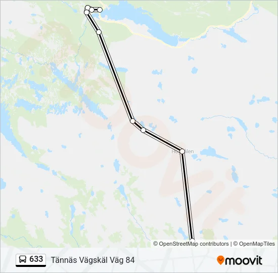 633 Bus Line Map