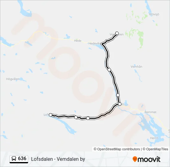 636 Bus Line Map