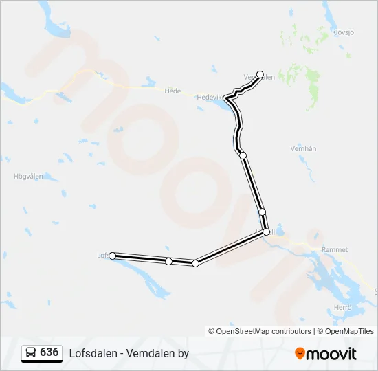 636 Bus Line Map