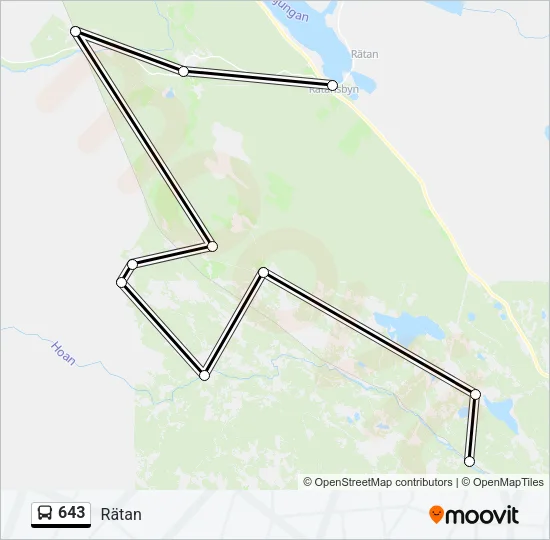 643 Bus Line Map