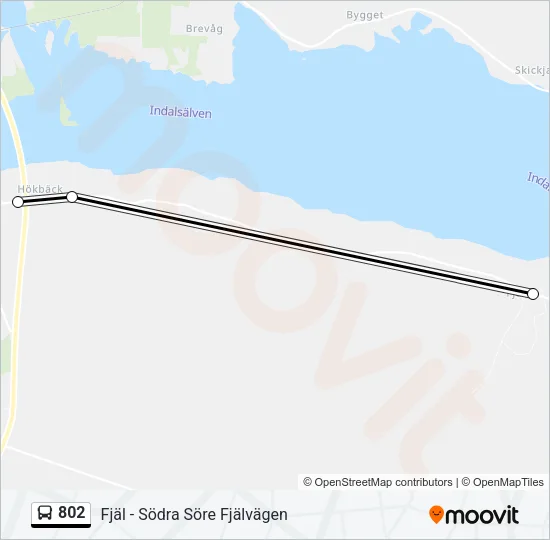 802 Bus Line Map
