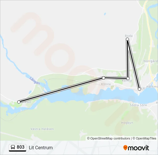 803 Bus Line Map