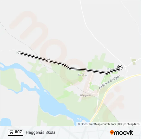 807 Bus Line Map