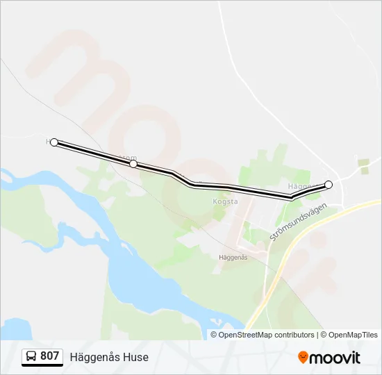 807 Bus Line Map