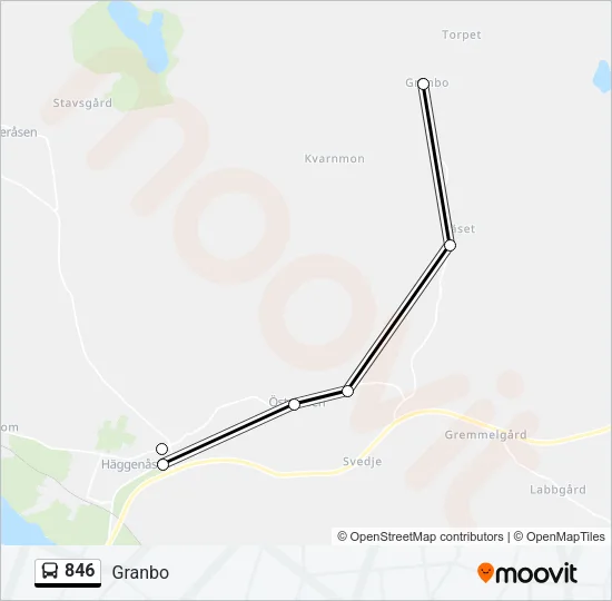 846 Bus Line Map