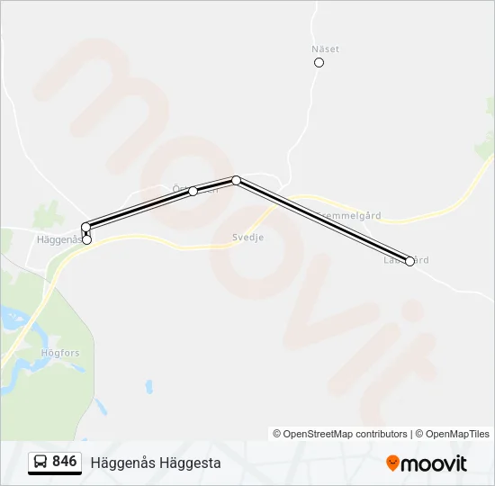 846 Bus Line Map
