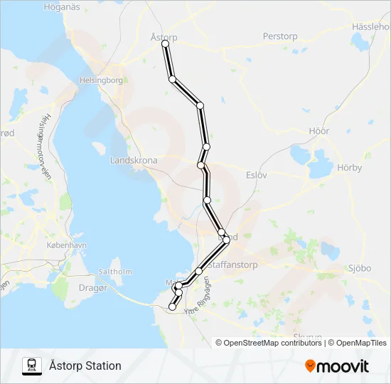 PÅGATÅGEN  Line Map