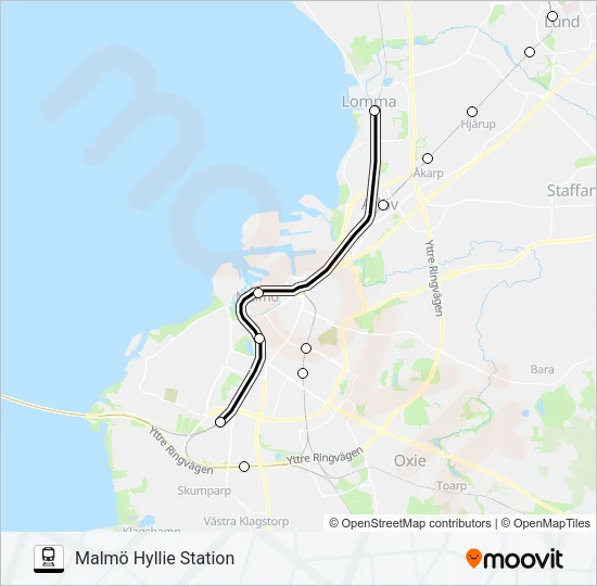 PÅGATÅGEN  Line Map