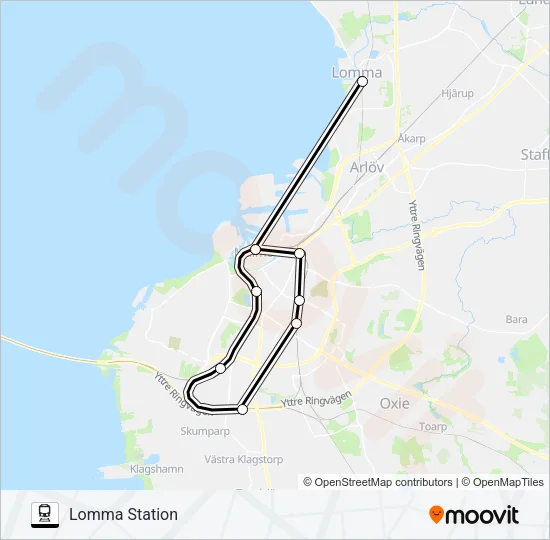 PÅGATÅGEN  Linje karta