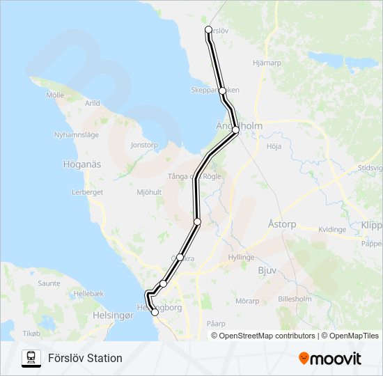 PÅGATÅGEN train Line Map