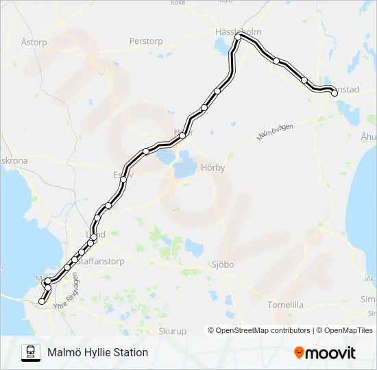 PÅGATÅGEN  Line Map