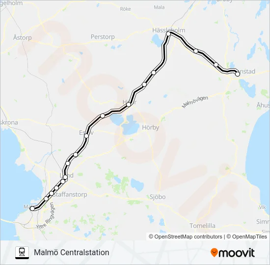 PÅGATÅGEN  Line Map