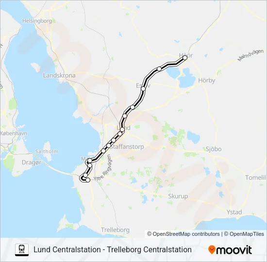 PÅGATÅGEN  Line Map