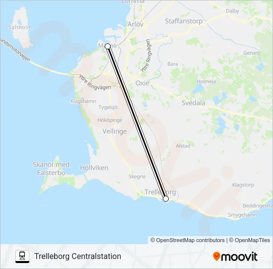PÅGATÅGEN  Line Map