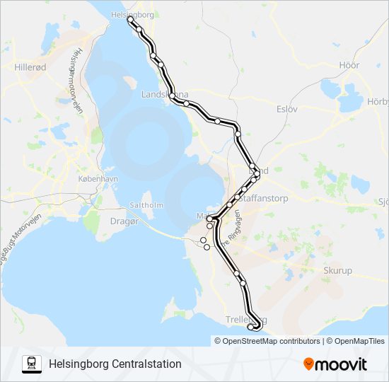 PÅGATÅGEN train Line Map