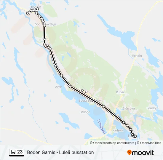 23 Bus Line Map