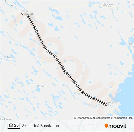26 Bus Line Map