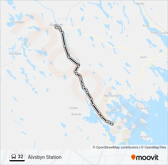32 Bus Line Map
